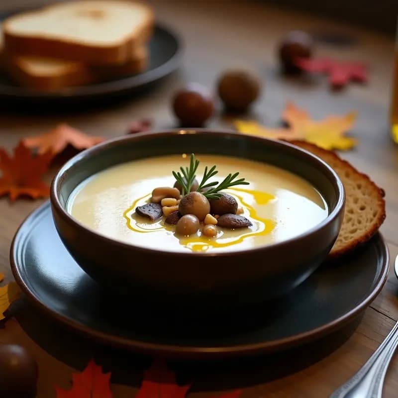 Sopa de Castañas y Setas: Receta de Otoño en 30 Minutos con Toque Ahumado