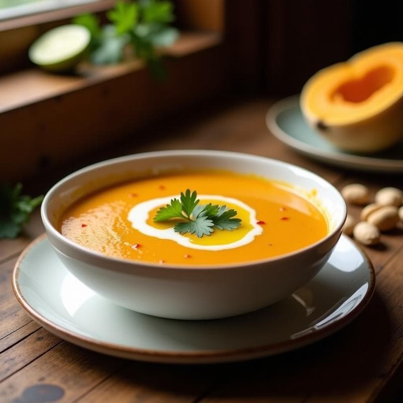 Sopa de Castañas de Cajú y Calabaza: Receta Brasilera en Olla Exprés Sin Lácteos