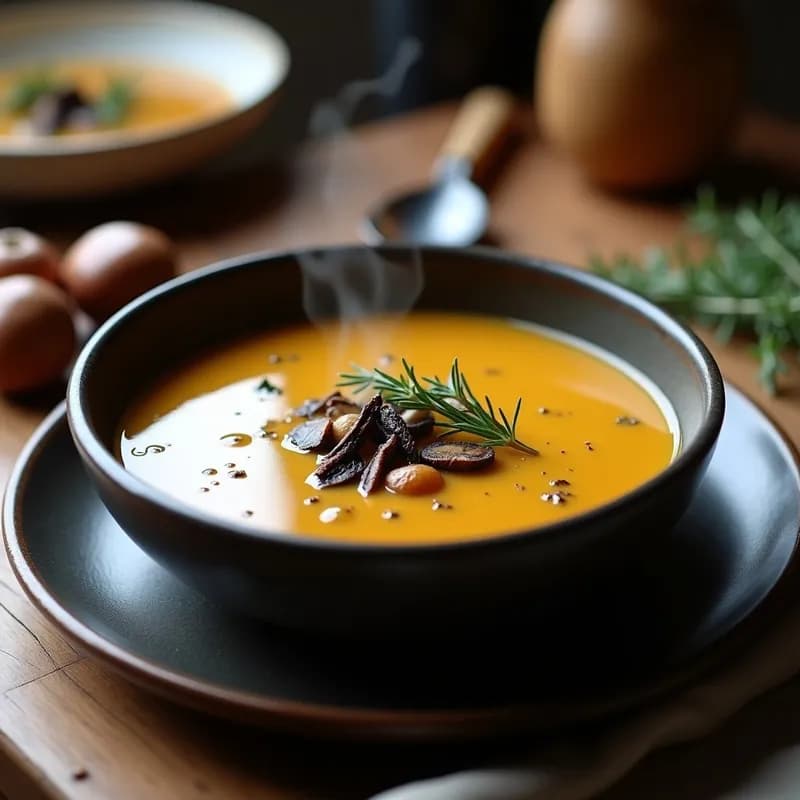 Sopa de Castañas y Setas con Trufa: Receta Cremosa y Reconfortante en 30 Minutos