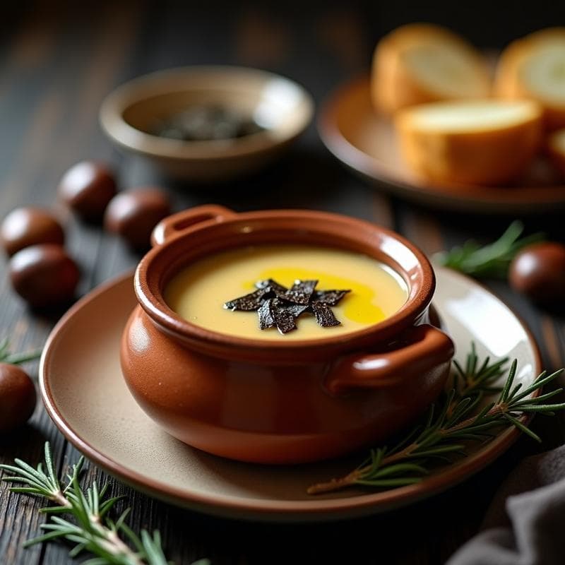 Sopa de Castañas con Trufa Negra: Receta en Olla Lenta de Lujo en 4 Horas