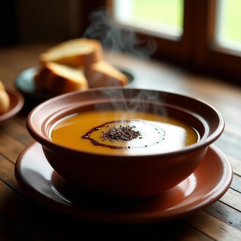 Sopa de Castañas y Trufa: Receta en Ollas Superpuestas Sin Vigilar y Ultracremosa