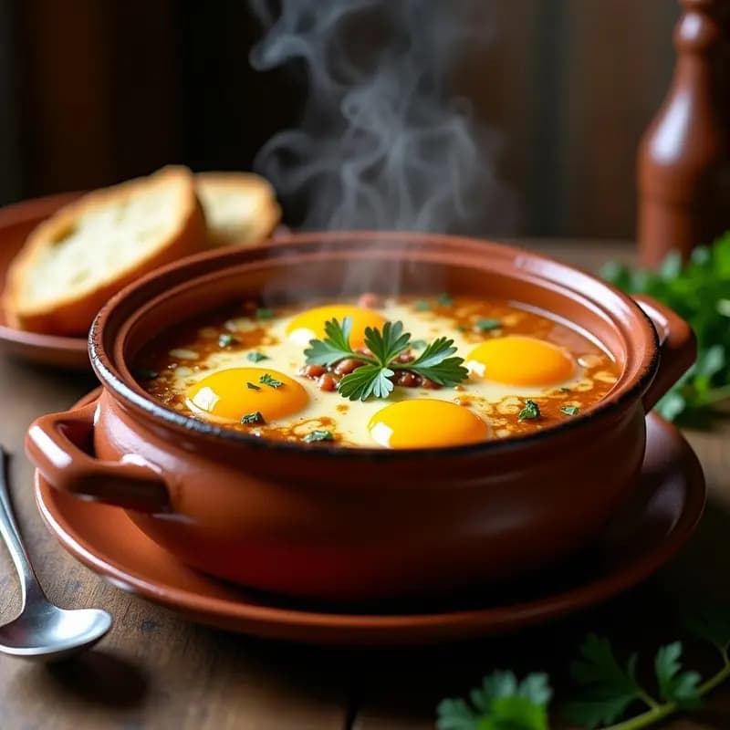 Sopa Castillana con Huevos Escalfados y Pan Tostado: Receta de Aprovechamiento y Reconfortante