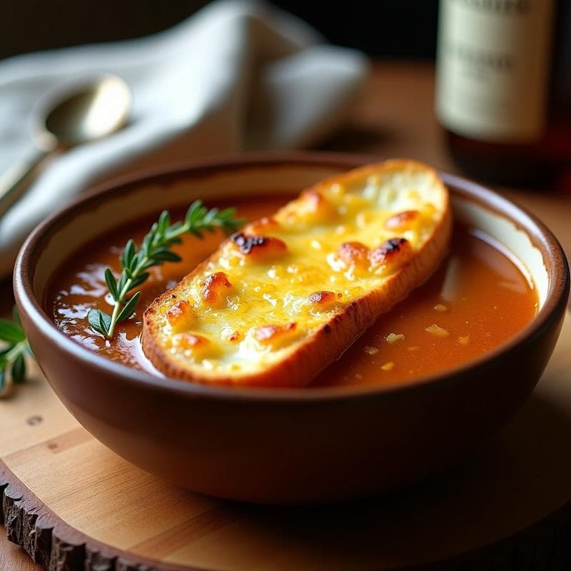 Sopa de Cebolla Gratinada: Receta en Airfryer con Queso Fundido en 25 Minutos