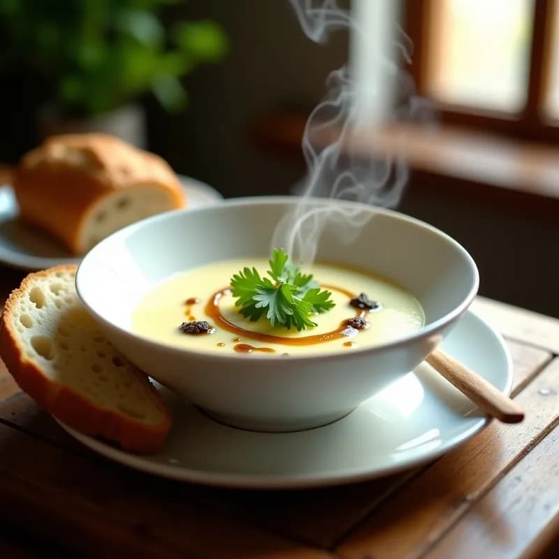Sopa Crema de Coliflor y Apio con Trufa: Receta Gourmet en 25 Minutos