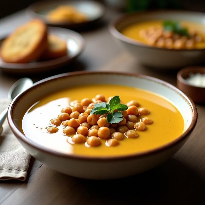 Sopa Crema de Garbanzos Tostados en Airfryer: Receta Rápida y Alta en Proteína