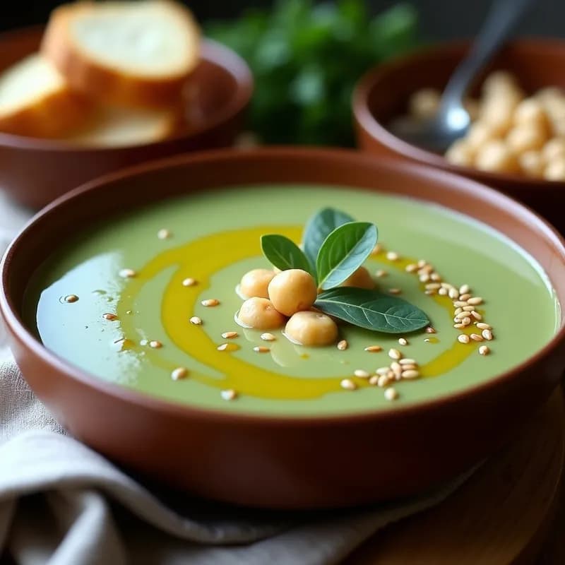 Sopa Crema de Garbanzos y Espinacas Ahumadas: Receta en Olla Express Ultracremosa y Reconfortante