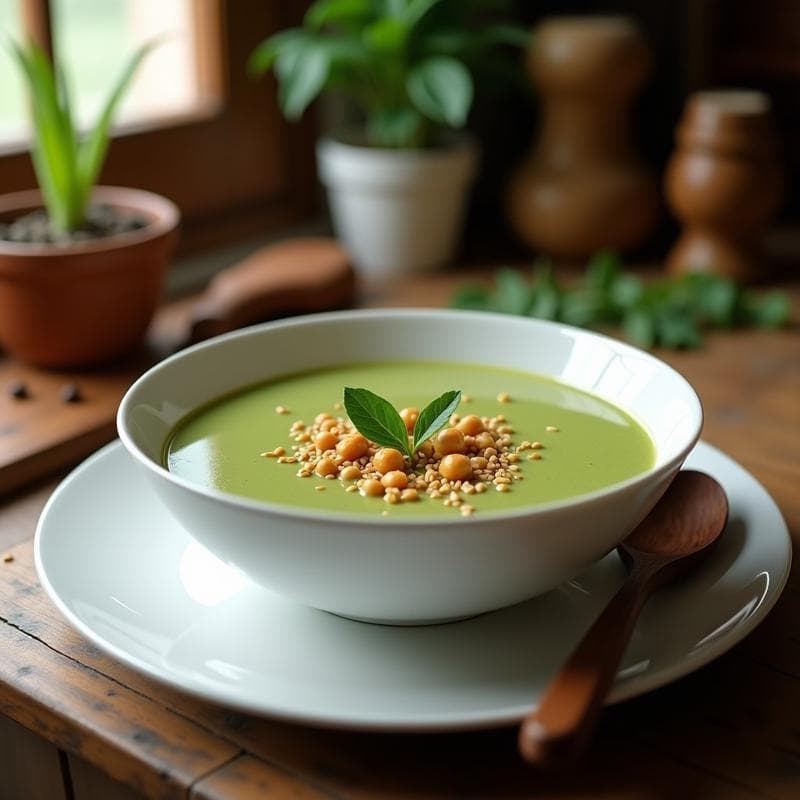 Sopa Crema de Espinacas y Garbanzos: Receta Express en Airfryer con Toque Ahumado