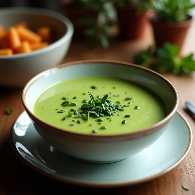 Sopa Crema de Espirulina y Jengibre: Receta Detox en 25 Minutos con Potente Efecto Antiinflamatorio