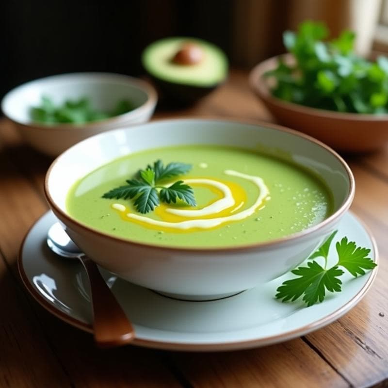 Sopa Crema de Palta y Perejil: Receta Vegana en 15 Minutos con Toque Fresco
