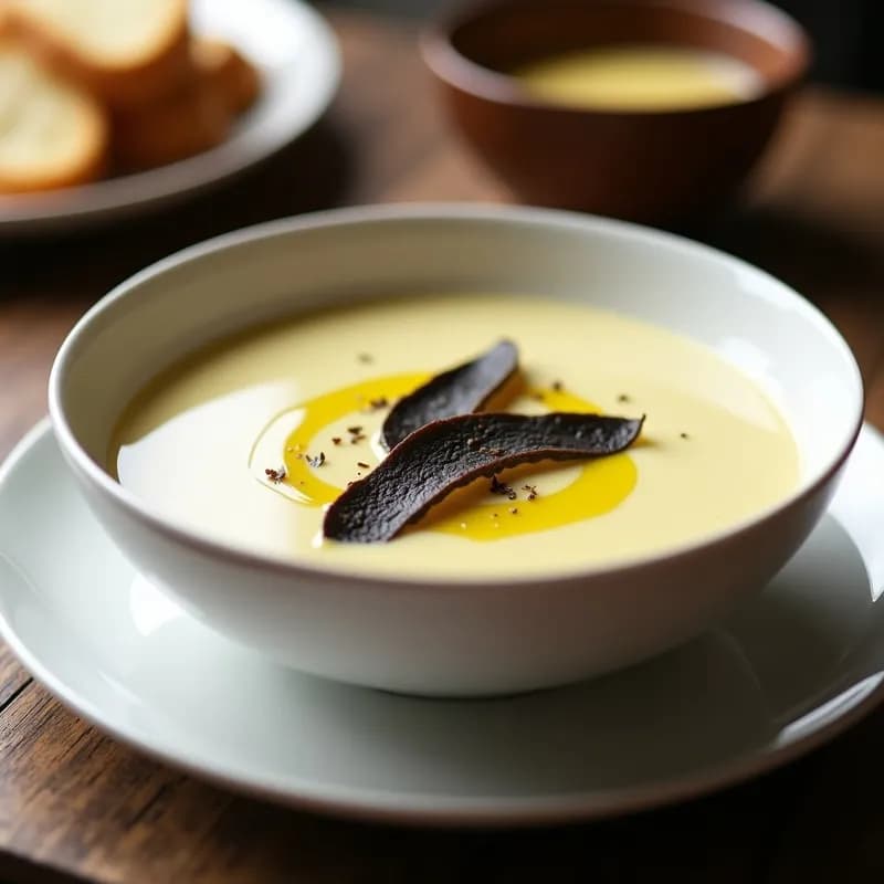 Sopa Crema de Puerro y Patata con Trufa: Receta en Olla Exprés Ultracremosa y Elegante