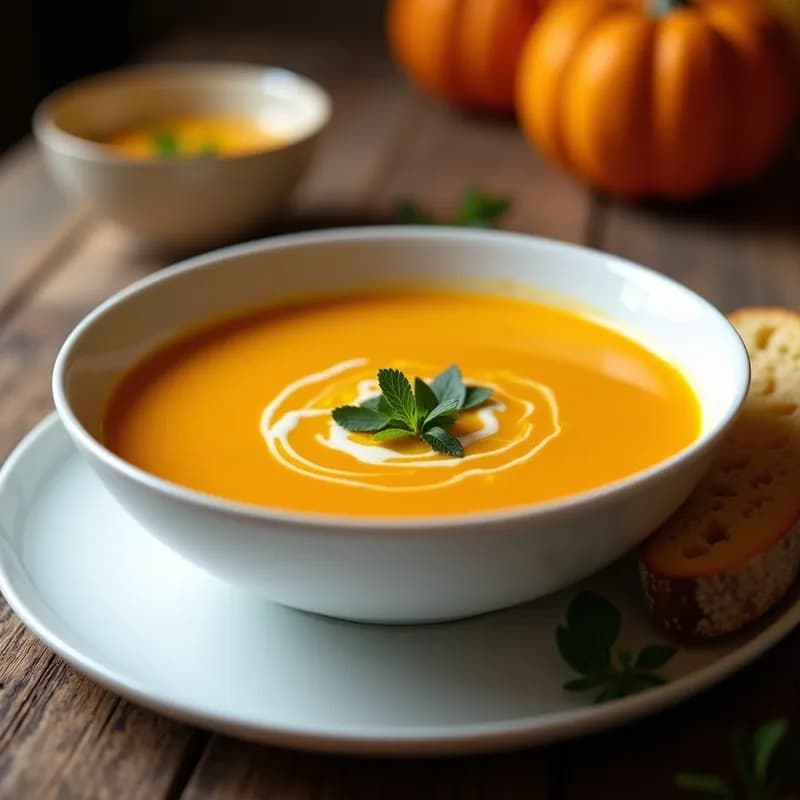 Sopa Crema de Zapallo Locro Ahumado: Receta en Olla Express con Toque Gourmet