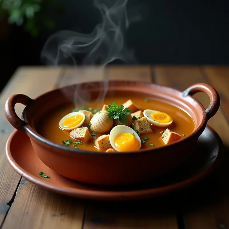 Sopa de Ajo Gallego con Almejas: Receta Tradicional y Reconfortante en 25 Minutos