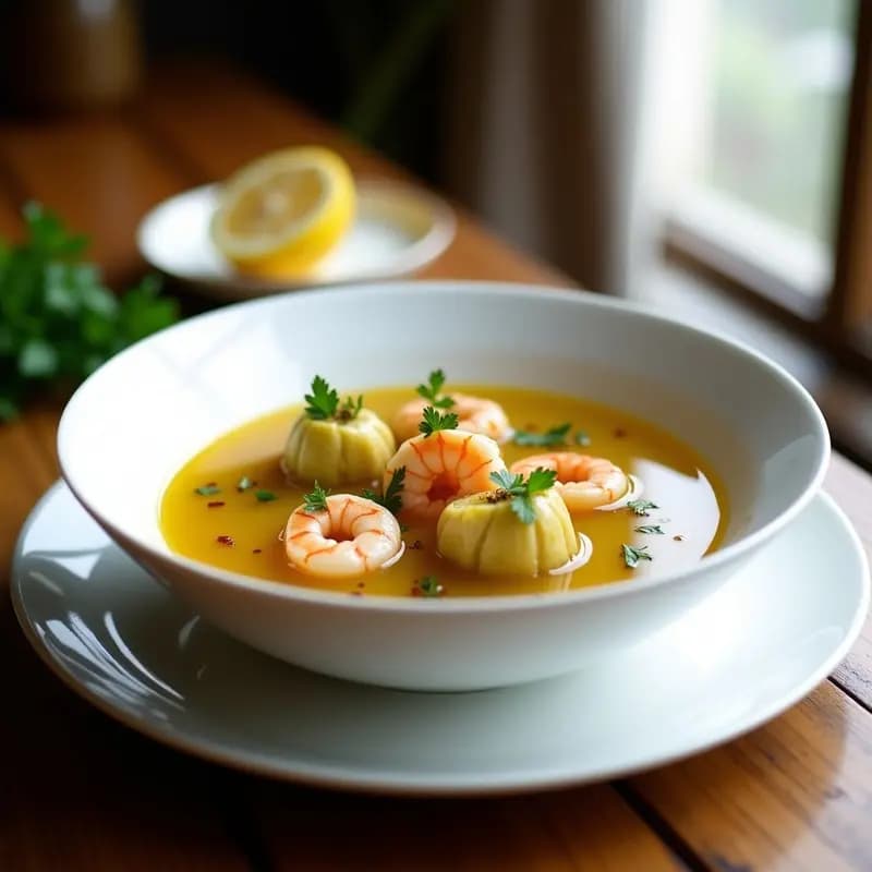 Sopa de Alcachofas al Horno con Gambas: Receta Gourmet y Sin Gluten en 30 Minutos