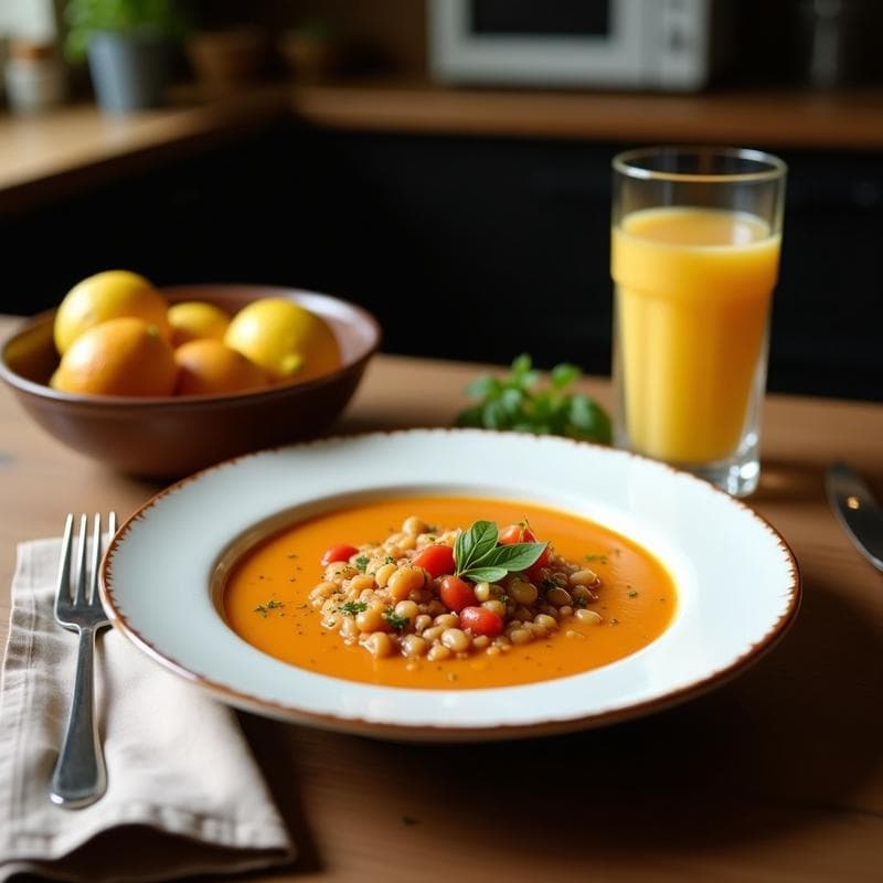 Sopa de Alcachofas al Zaatar: Receta en Airfryer con Aroma Mediterráneo en 25 Minutos