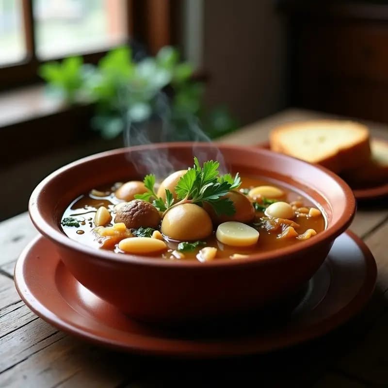 Sopa de Castañas y Calamares Secos: Receta Tradicional Andaluza con Toque Gourmet