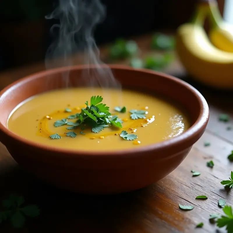 Sopa de Jojo y Plátano Macho: Receta Canaria Tradicional con Toque Cremoso en 30 Minutos