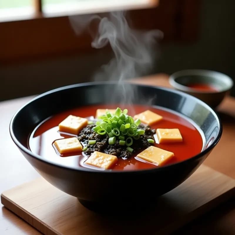 Sopa de Miso Roja con Shitake y Tofu Sedoso: Receta Japonesa Auténtica en 15 Minutos