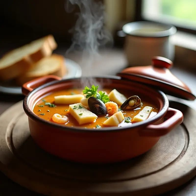 Sopa de Pescado y Mariscos al Azafrán: Receta Costera en 30 Minutos con Toque Gourmet