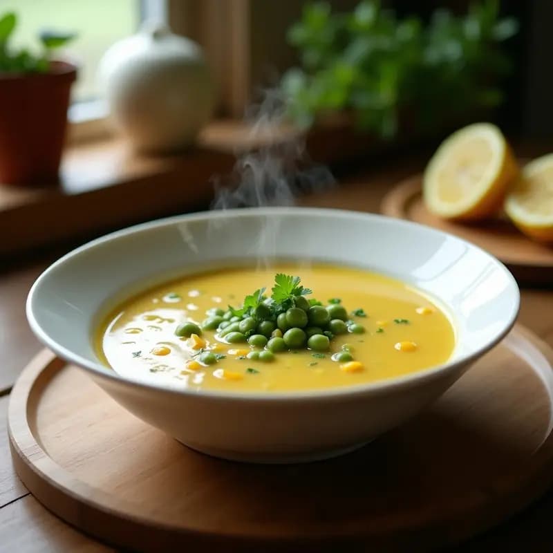 Sopa de Edamame y Miscua con Jengibre: Receta Angoleña Vegana en Thermomix
