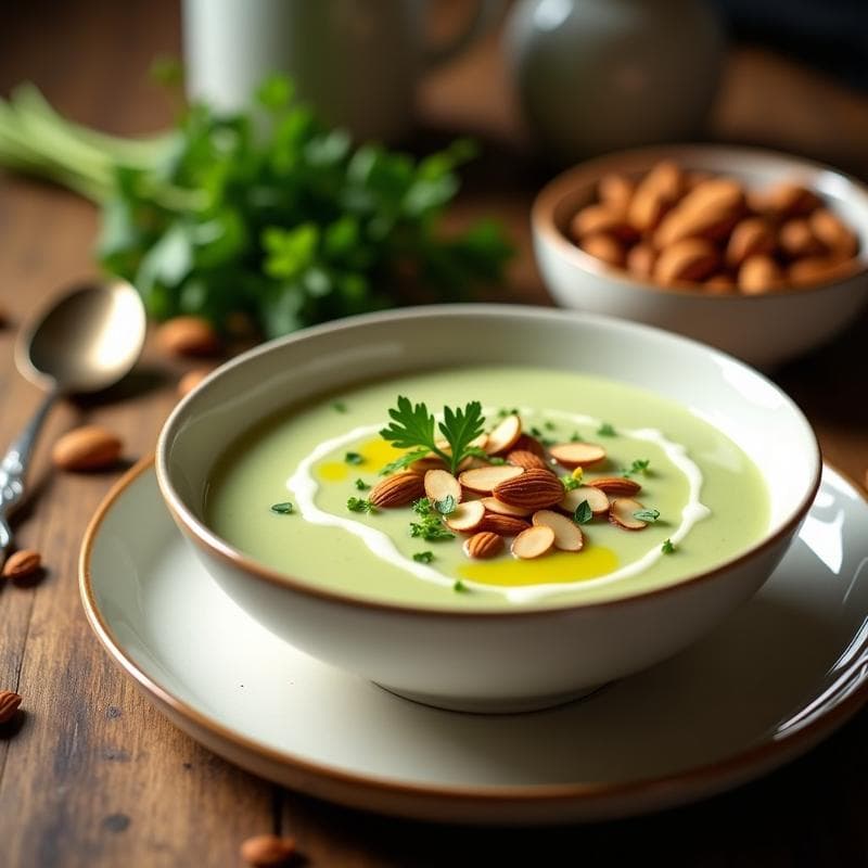 Sopa de Espárragos Blancos y Almendras: Receta Sin Lácteos en Thermomix con Toque Creamoso