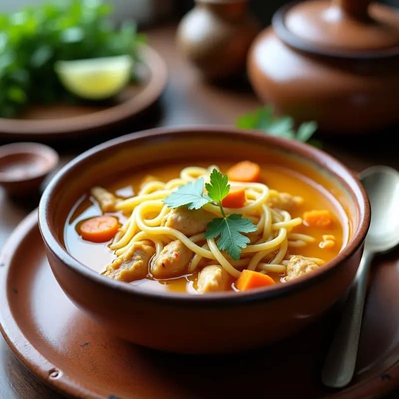 Sopa de Fidea con Pollo y Azafrán: Receta Mexicana Reconfortante en Olla Exprés