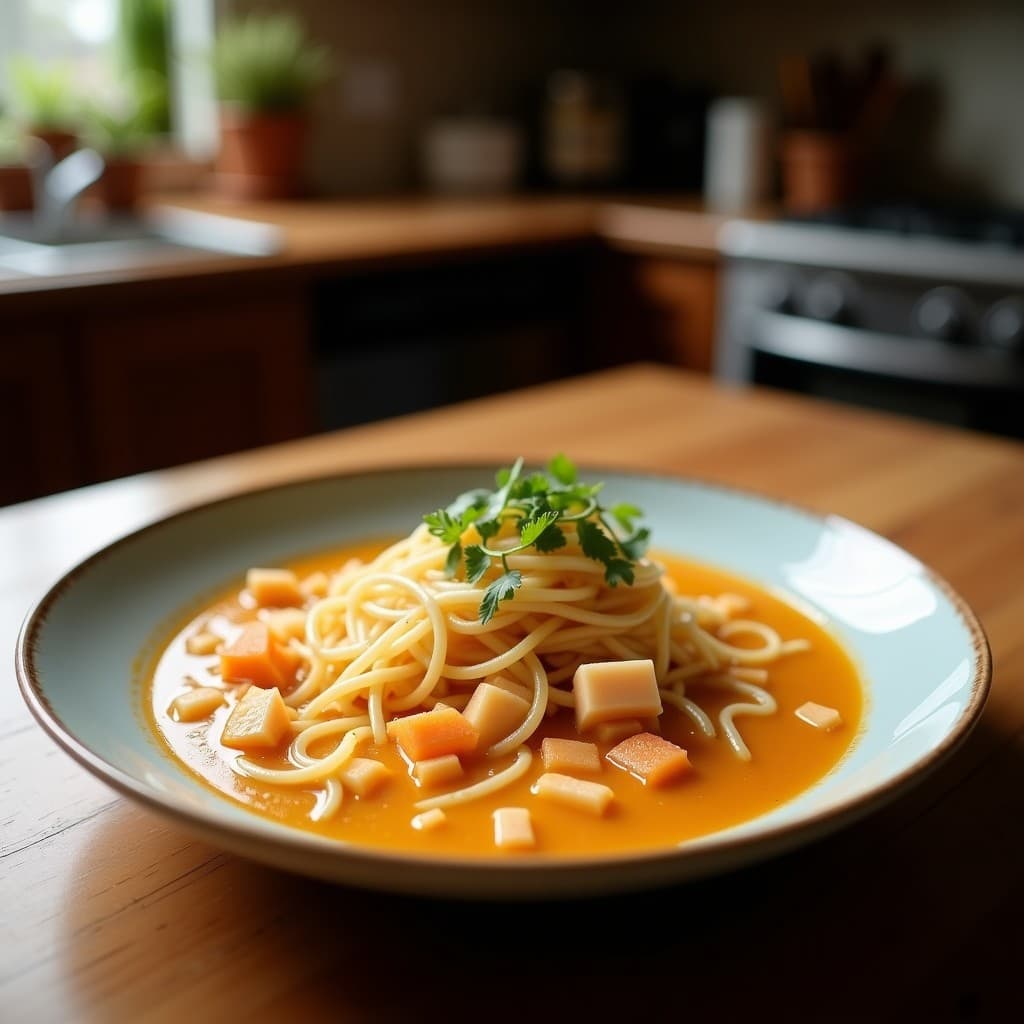 Sopa de Fideo de Arroz con Litchi y Jengibre: Receta China Vegana Refrescante