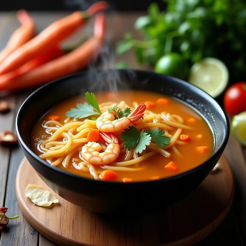 Sopa de Fideo con Caldo de Camarón y Chile Pasilla: Receta Mexicana en 20 Minutos y Sin Lácteos