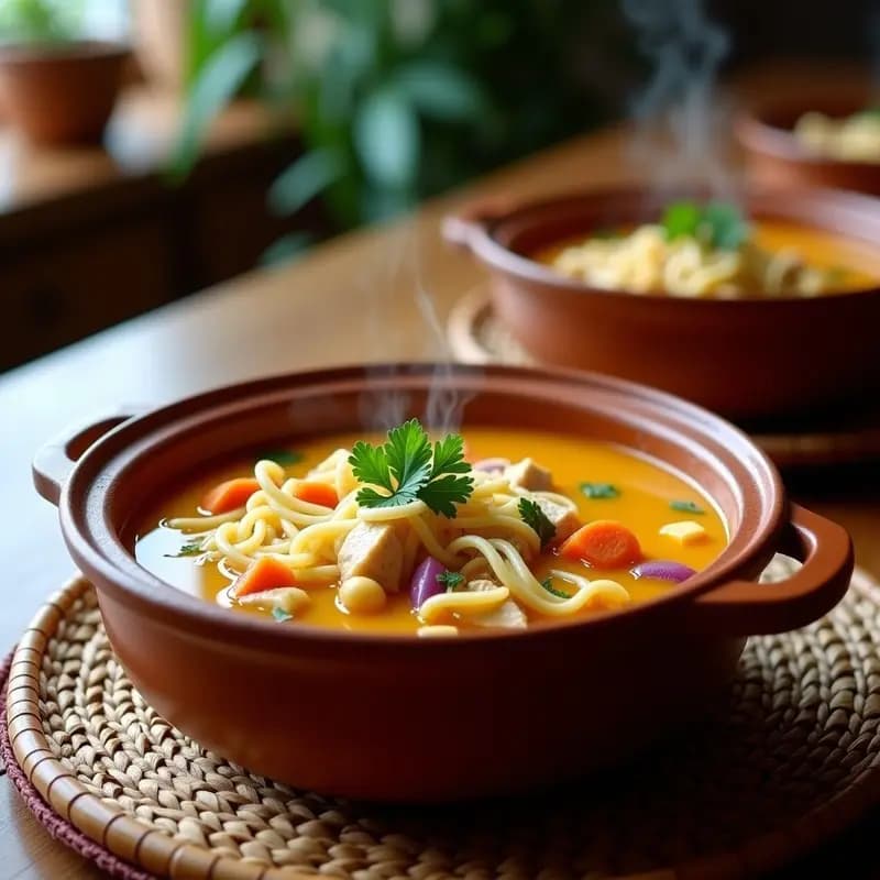 Sopa de Fideo con Caldo de Pollo y Especias Marroquíes: Receta Rápida y Aromática