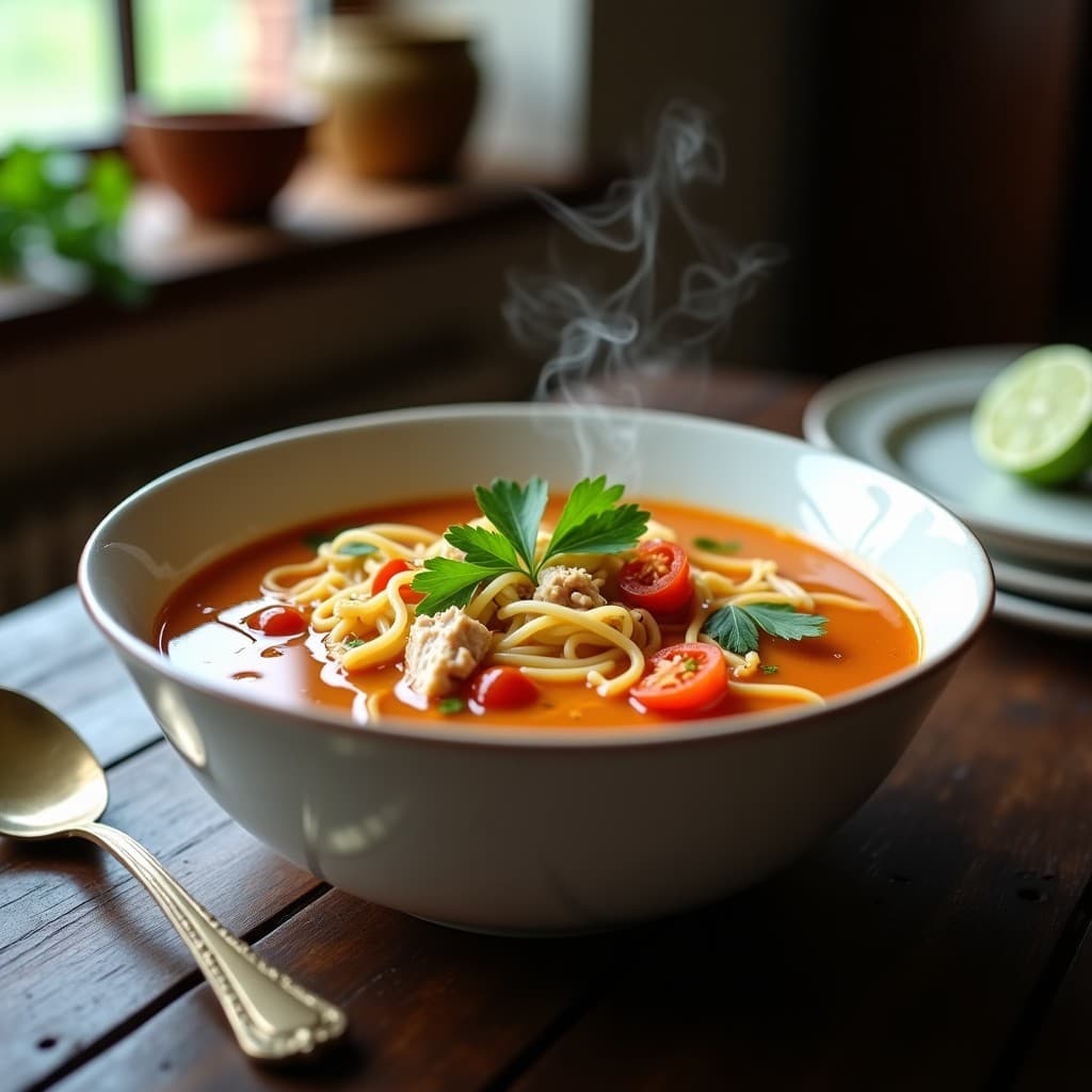 Sopa de Fideo con Caldo de Pollo y Jitomate: Receta Mexicana en Thermomix Rápida