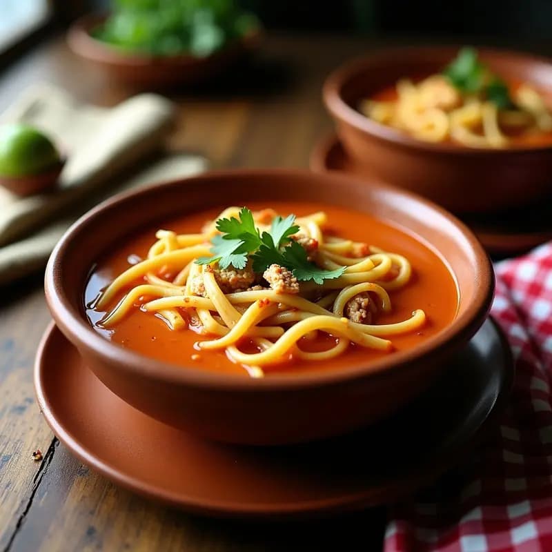 Sopa de Fideo con Chipotle y Pollo Desmenuzado: Receta Mexicana Picante y Rápida