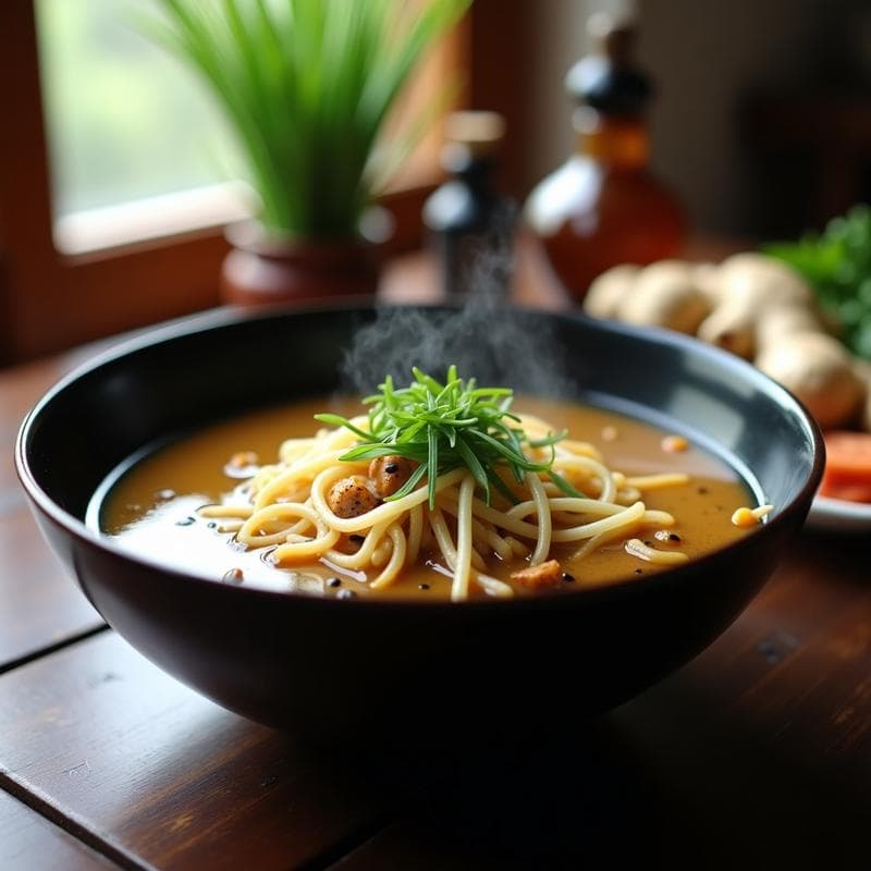 Sopa de Fideo con Hongo Reishi y Jengibre: Receta China Inmunoestimulante en 20 Minutos