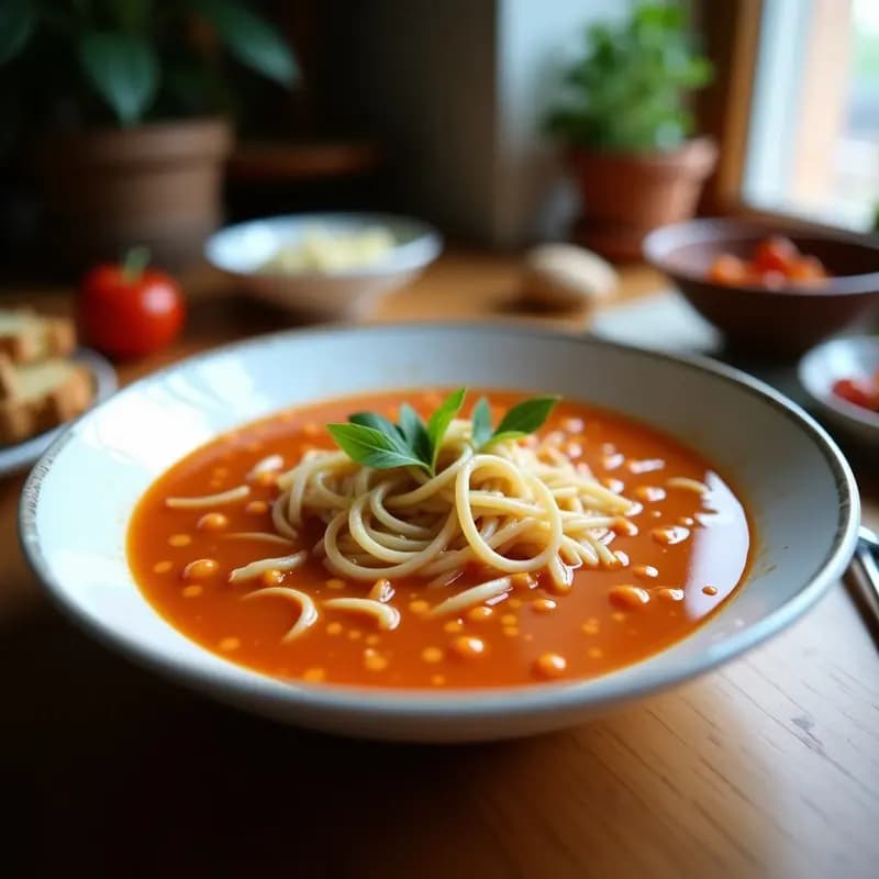 Sopa de Fideo de Lentejas Rojas con Caldo de Bone Broth: Receta Keto en Thermomix para Inmunidad