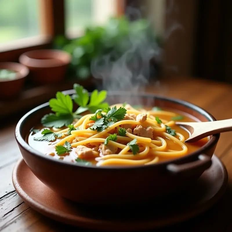 Sopa de Fideo Seco con Caldo de Pollo y Hierbas: Receta Mexicana Económica y en 15 Minutos