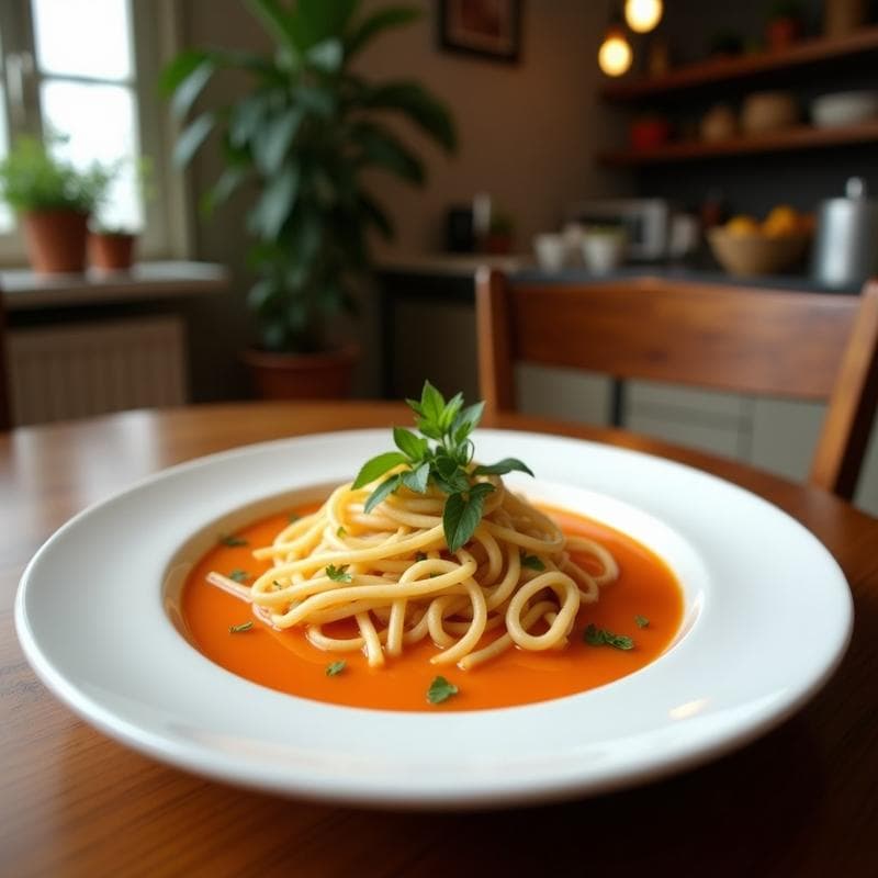 Sopa de Fideos de Arroz con Brotes de Soja y Jengibre: Receta Tailandesa en Olla Exprés
