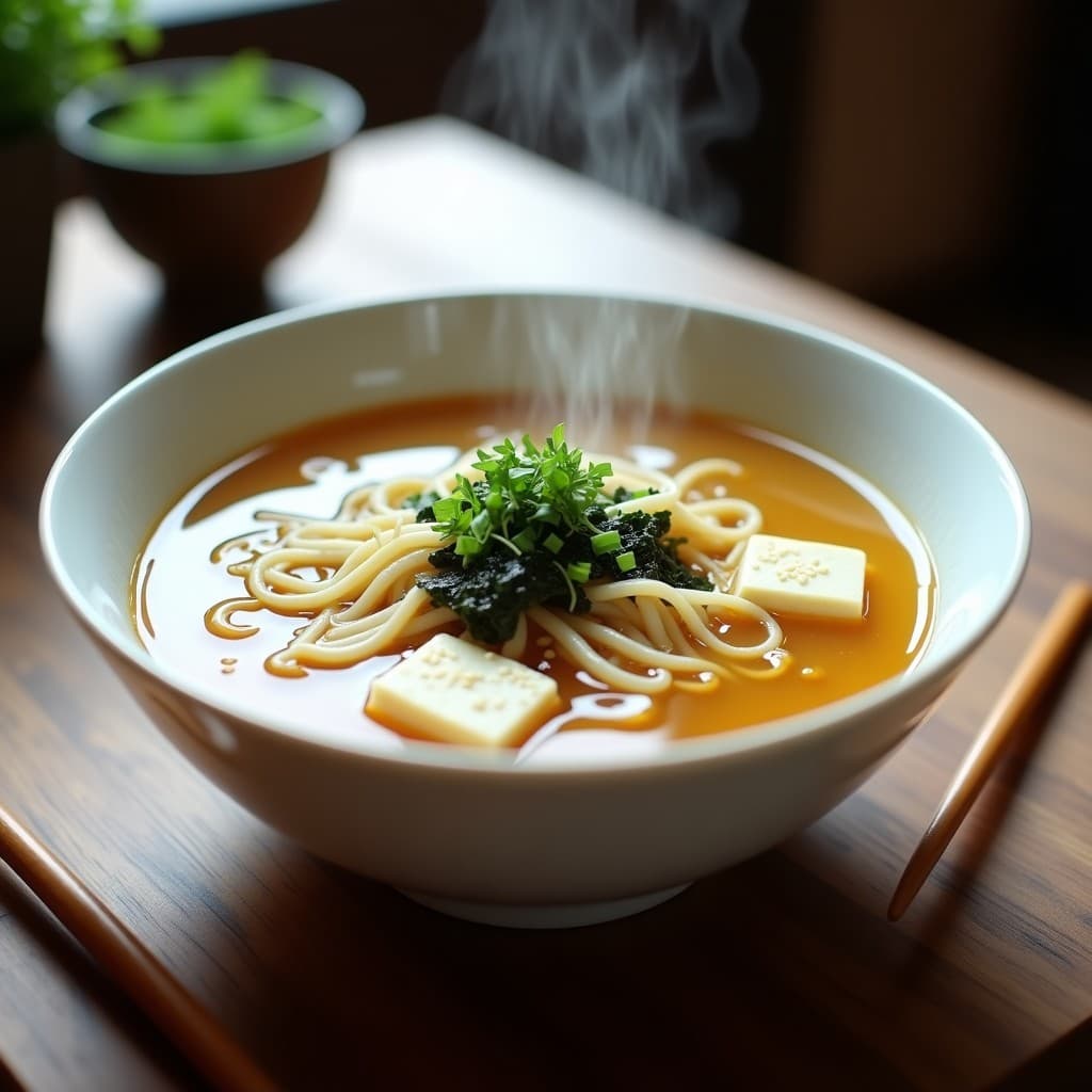 Sopa de Fideos de Arroz y Caldo de Misos: Receta Japonés en Olla Exprés con Toque Umami