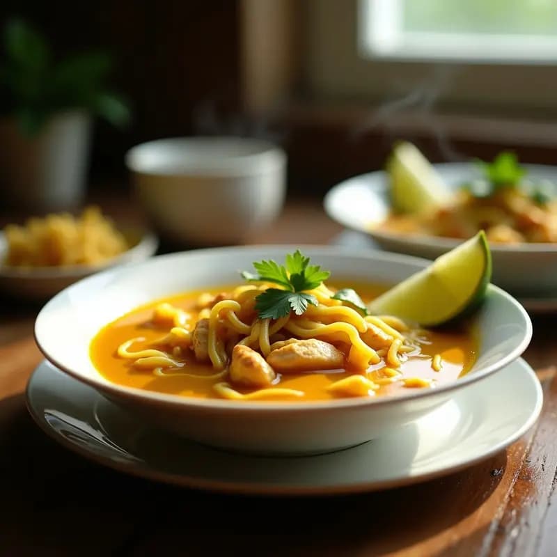 Sopa de Fideos de Arroz con Pollo y Cúrcuma: Receta Filipina Ligera y Antinflamatoria