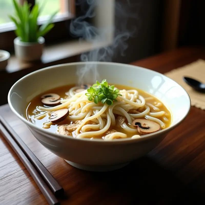 Sopa de Fideos Bird’s Nest con Hongos Shitake: Receta China Tradicional y Reconfortante