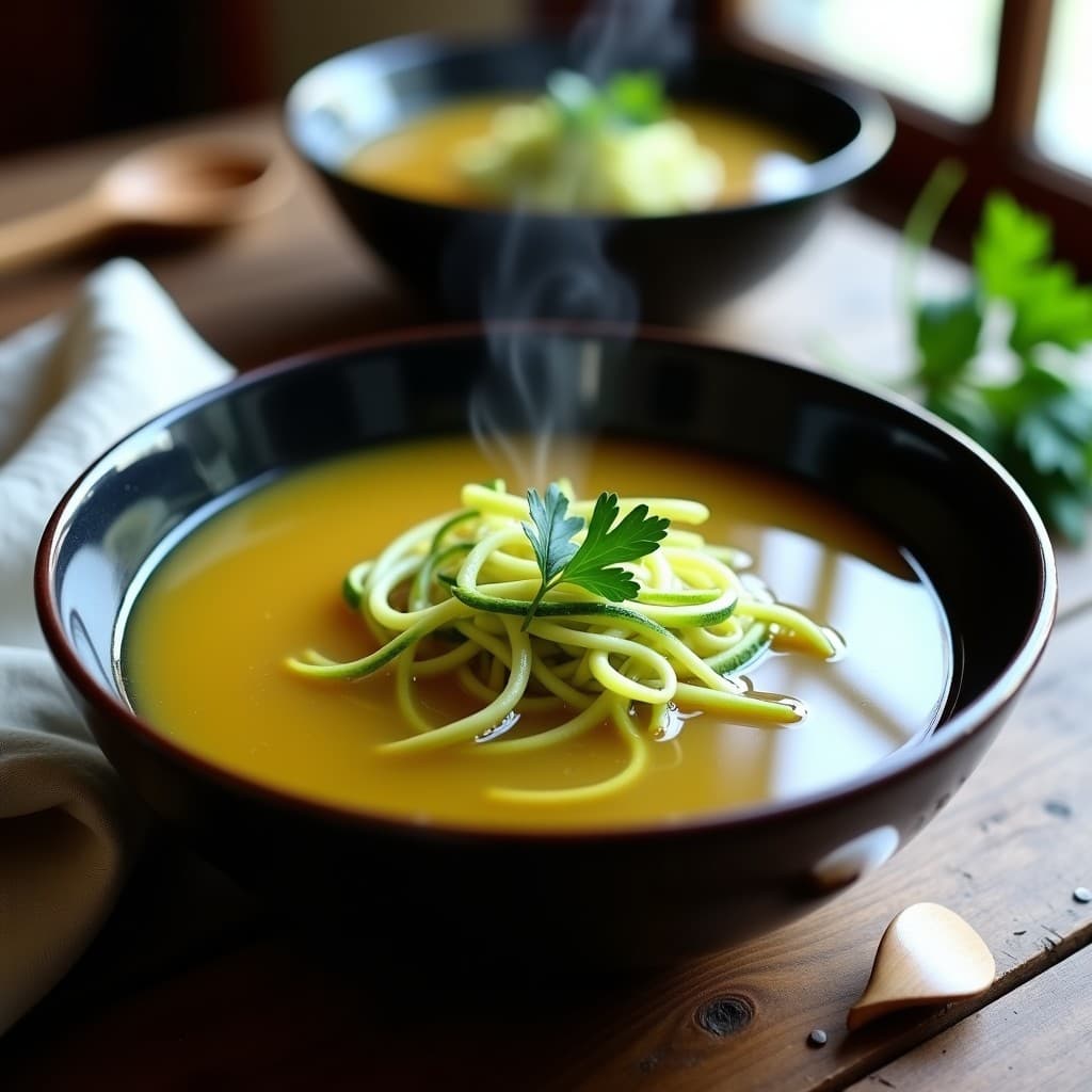 Sopa de Fideos de Calabacín y Caldo de Huesos: Receta Paleo en Thermomix