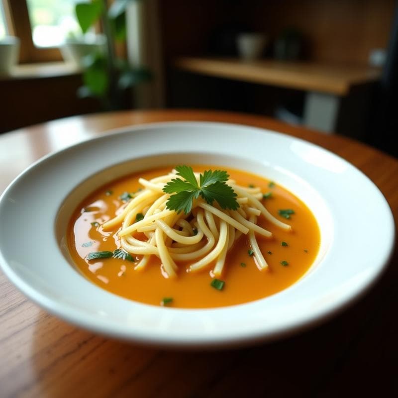 Sopa de Fideos de Calabacín y Lemongrass: Receta Vegana en Olla Exprés con Toque Tailandés