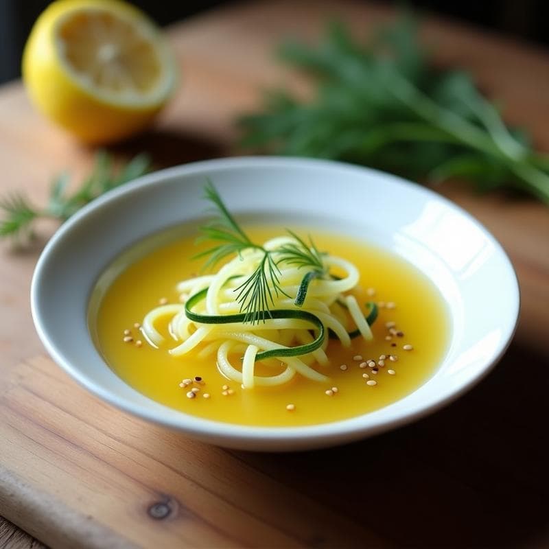 Sopa de Fideos de Calabacín y Limón: Receta Sin Gluten en 15 Minutos con Toque Siberiano