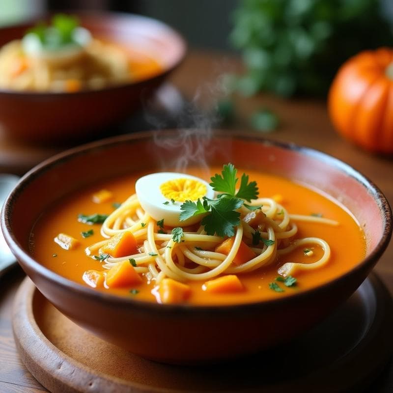 Sopa de Fideos de Calabaza con Pollo Desmenuzado: Receta Perua en Olla Exprés
