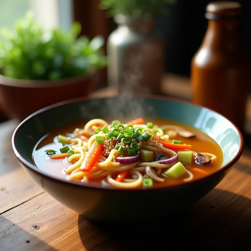Sopa de Fideos con Caldo de Huesos y Verduras: Receta Keto Reconfortante en 20 Minutos