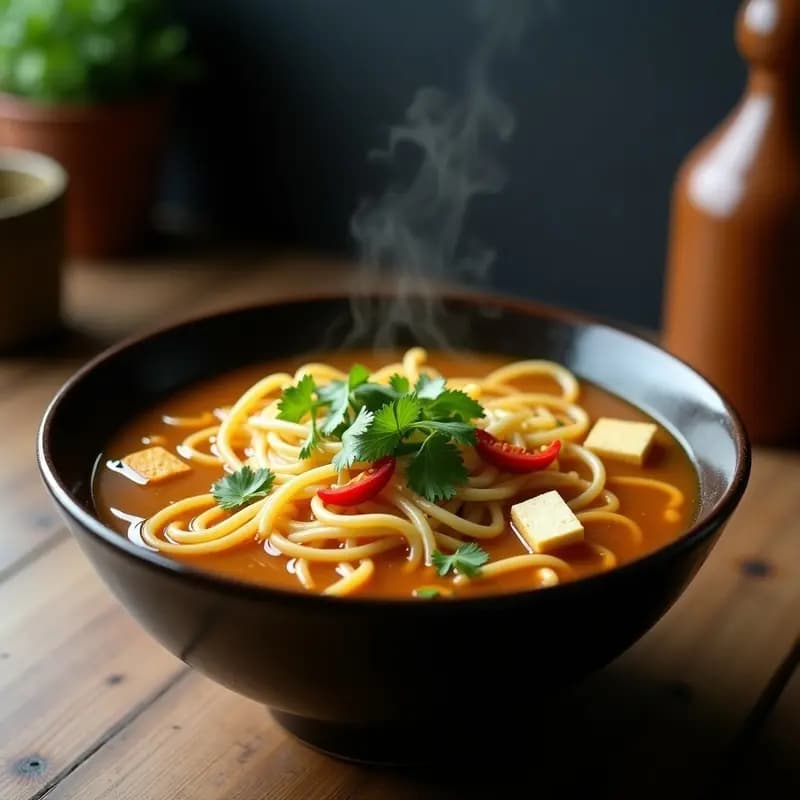Sopa de Fideos Chinos con Jengibre y Brotes de Soja: Receta Vegana y Reconfortante