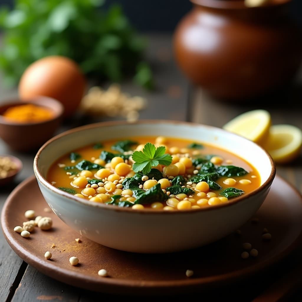 Sopa de Fideos de Garbanzo y Espinacas: Receta Marroquí Sin Gluten en Thermomix en 20 Minutos