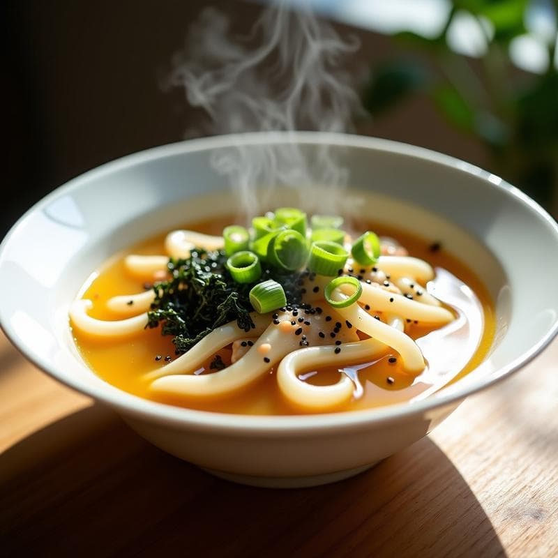 Sopa de Fideos de Konjac y Pollo al Miso Blanco: Receta Keto en 15 Minutos con Toque Umami
