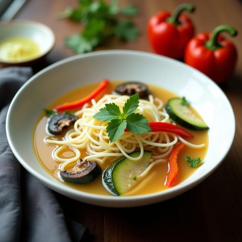 Sopa de Fideos de Konjac con Verduras: Receta en Airfryer y Sin Calorías