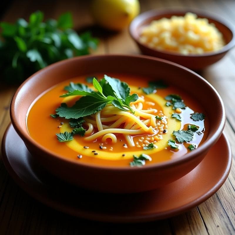 Sopa de Fideos de Lenteja con Espinacas y Limón: Receta Egipcia en Olla Exprés y Alta en Hierro