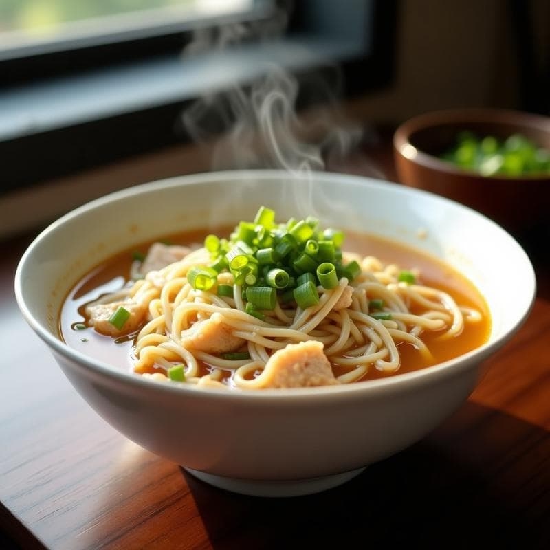 Sopa de Fideos con Pollo y Jengibre: Receta China Reconfortante en Olla Exprés