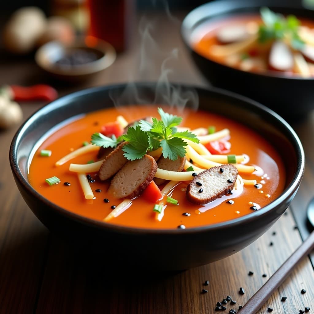 Sopa Picante de Fideos Shirataki y Cerdo: Receta China Keto en 25 Minutos