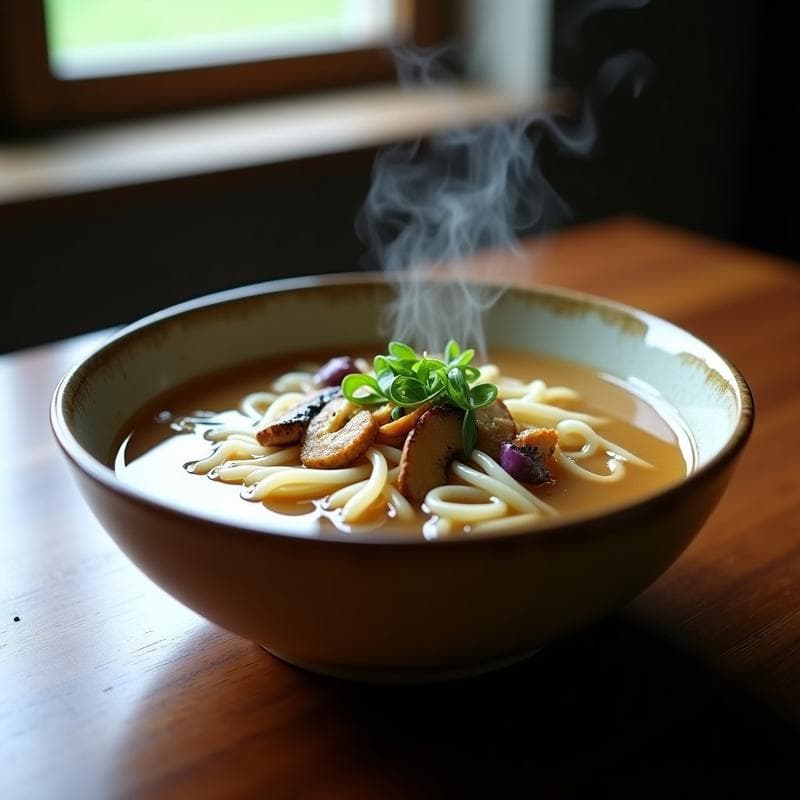Sopa de Fideos Shirataki con Miso y Champiñones: Receta Baja en Calorías y Sin Gluten